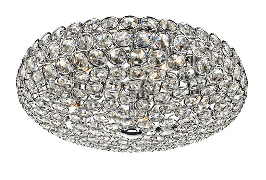Frost Chrome 5 Lamp Flush Ceiling Light - London Lighting - 1