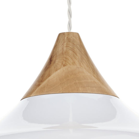 Gaucho White 1 Light Pendant Light - London Lighting - 2