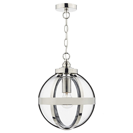 Heath Polished Nickel 1 Light Pendant Light - London Lighting - 1