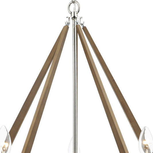 Hotel Polished Nickel 5 Lights Pendant Light - London Lighting - 2