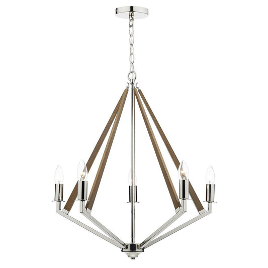 Hotel Polished Nickel 5 Lights Pendant Light - London Lighting - 1