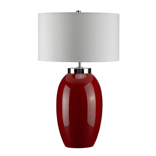 Vauxhall Large Red Table Lamp c/w Shade - ID 8461