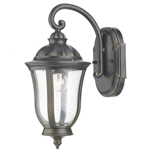 Johnson Black Gold Wall Bracket Lantern - London Lighting - 1
