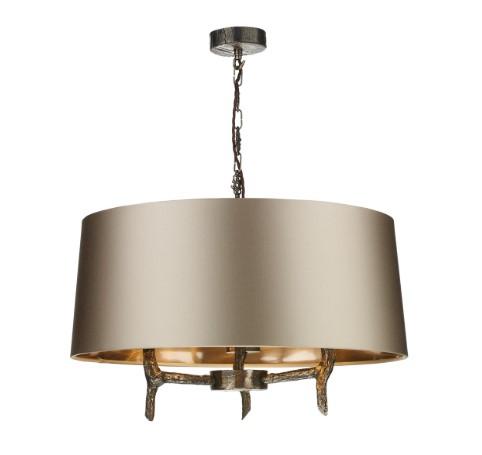 Joshua Bronze Pendant with Large Almond Cream Shade (other shade colours available) - ID 10261