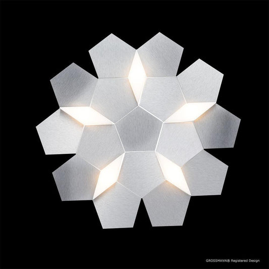 Grossmann Karat Medium Wall / Ceiling Light In Aluminium - ID 6663