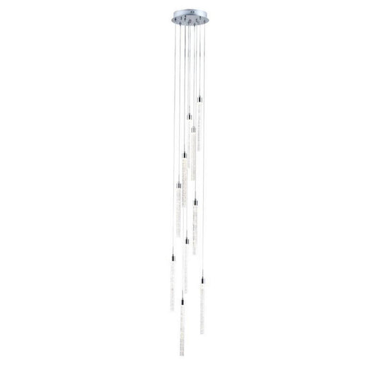 Rain Cascade 10 Lamp LED Stairwell Pendant - ID 7790