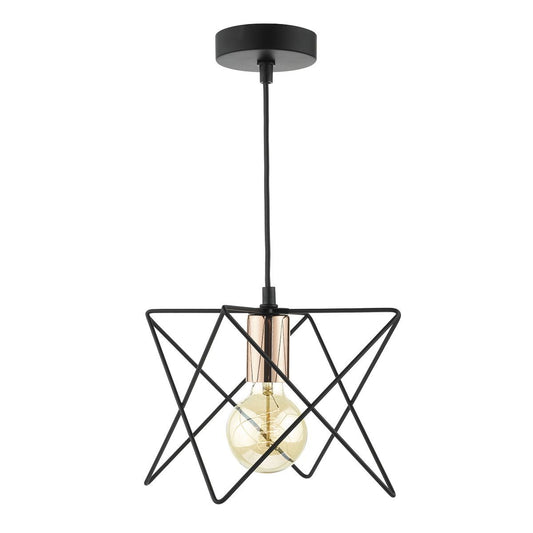Hailes Black And Copper Single Pendant - ID 9381