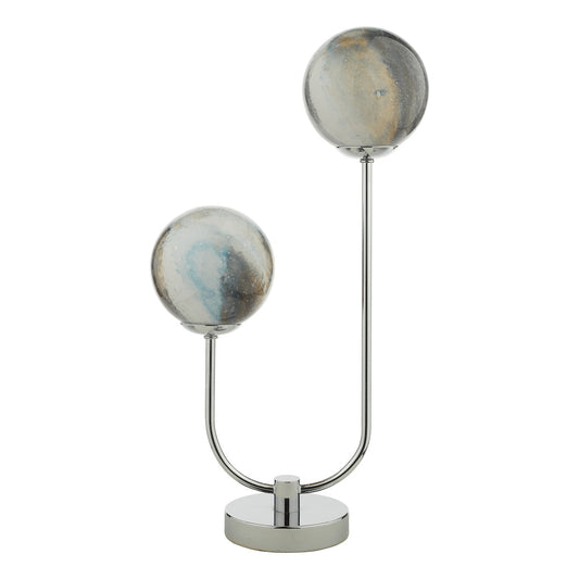 MIK 2 Light Glass & Chrome Planetary Table Lamp - ID 12225