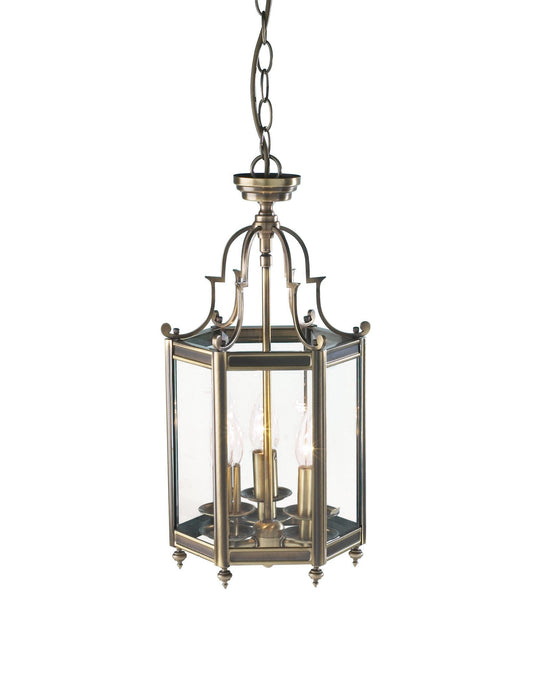 Moorgate Antique Brass Ceiling Lantern - London Lighting - 1