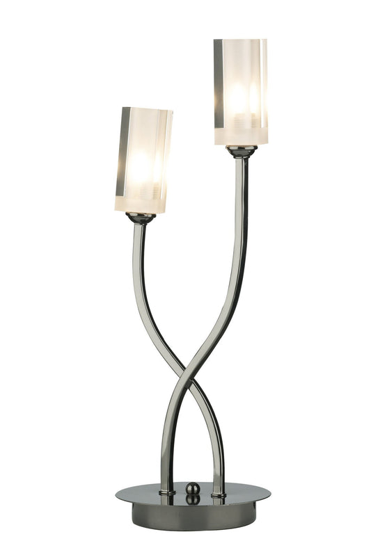 Morgan Black Chrome Table Lamp - London Lighting - 1
