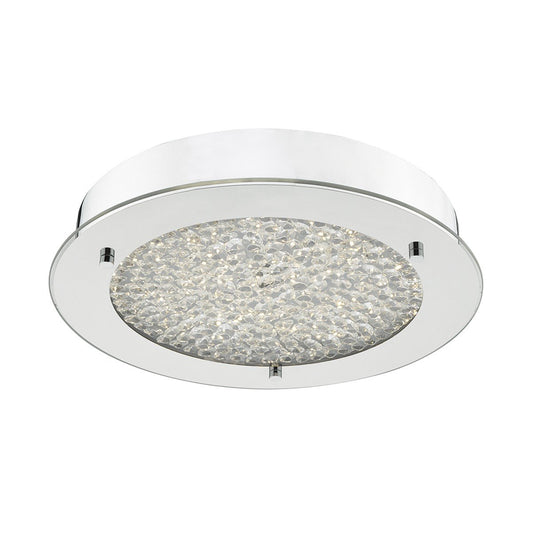 Heath Polished Chrome and Crystal Flush Bathroom Light - ID 6856