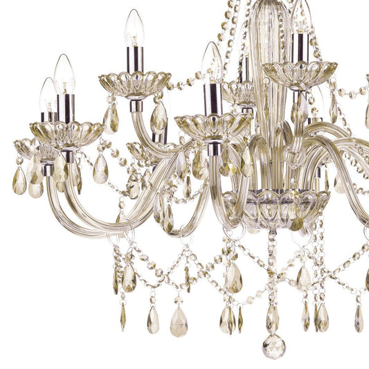 Raphael Champagne Gold 12 Lights Chandelier - London Lighting - 2