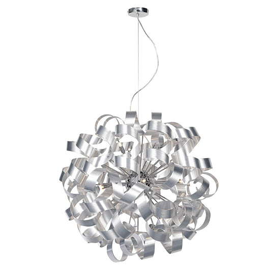 Becontree Brushed Aluminium 12 Light Pendant - ID 7016