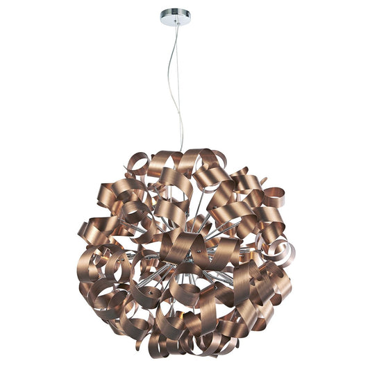Becontree Brushed Copper 12 Light Pendant - ID 5221