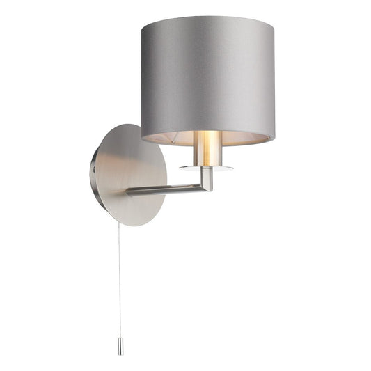 Homerton 1 Light Wall Light In Satin Nickel - ID 8685
