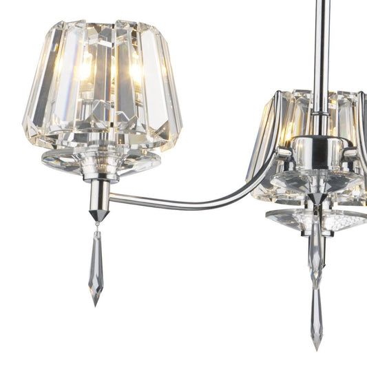 Selina Polished Chrome 3 Lights Semi-Flush - London Lighting - 2