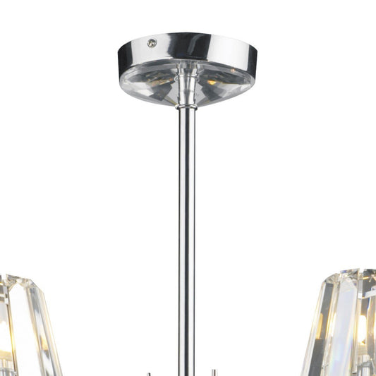 Selina Polished Chrome 5 Lights Semi-Flush - London Lighting - 2