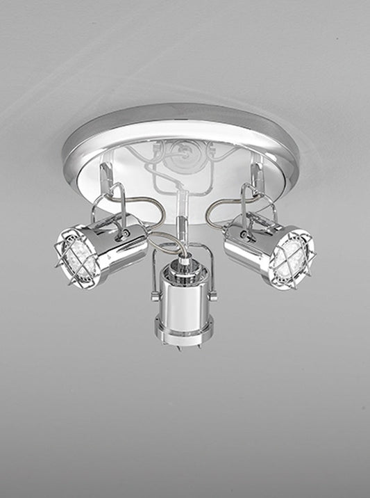 STU Chrome Finish Triple Head Spotlight Cluster - ID 12022