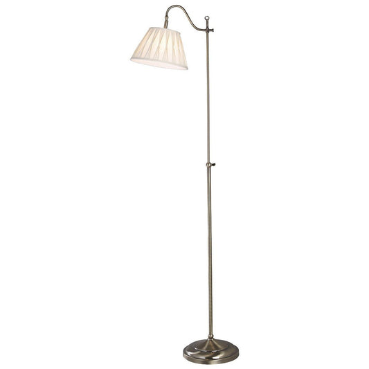 Suffolk Antique Brass Rise & Fall Floor Lamp - London Lighting - 1