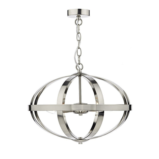 Symbol Satin Chrome 3 Lights Pendant Light - London Lighting - 1