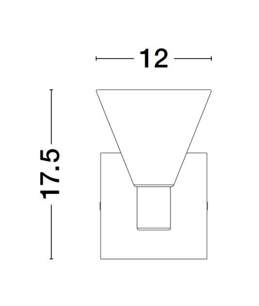 MAR Gold Aluminium & Clear Glass Single Wall Light - ID 10180