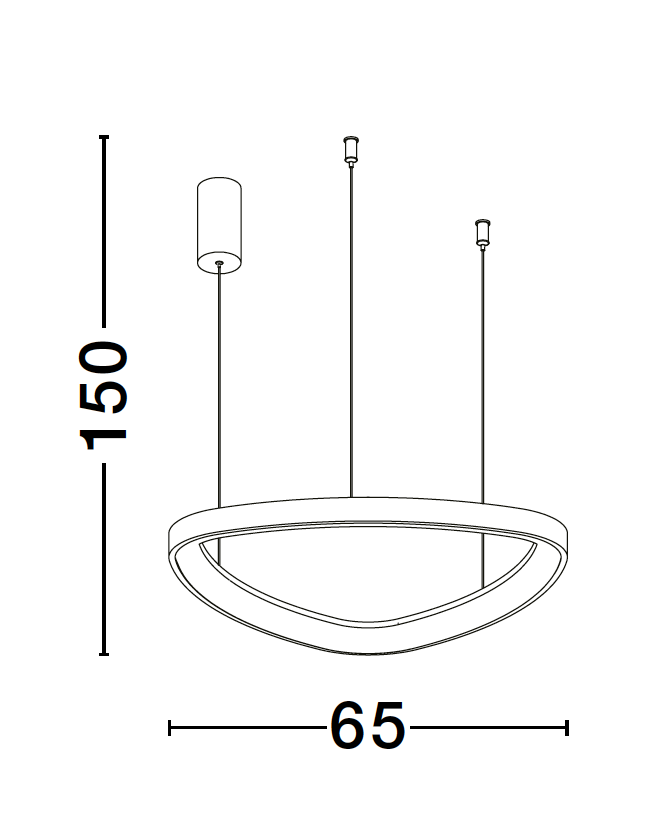EST Dimmable Sandy White Aluminium & Acrylic Inner Ring Pendant - ID 10213