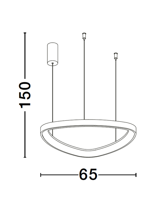 EST Dimmable Sandy Black Aluminium & Acrylic Inner Ring Pendant - ID 10214