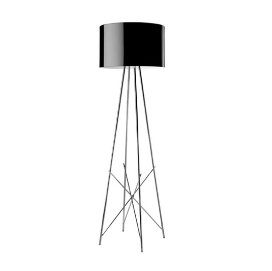 FLOS Ray F1 Small Floor Lamp - Black Metal - London Lighting - 1