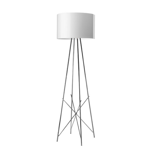 FLOS Ray F1 Small Floor Lamp  - White Metal - London Lighting - 1