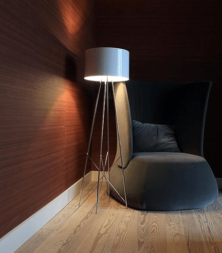 FLOS Ray F1 Small Floor Lamp  - White Metal - London Lighting - 2