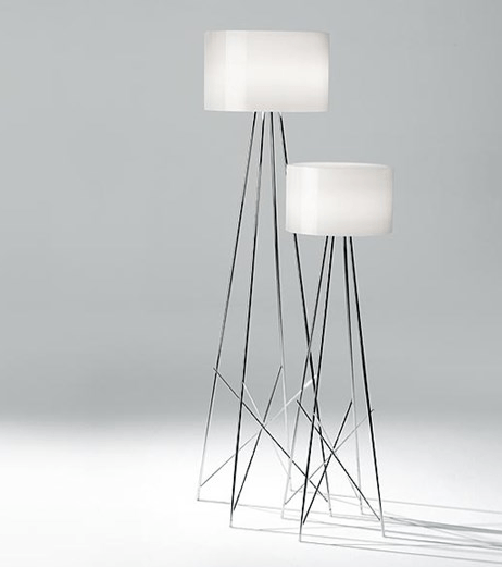 FLOS Ray F1 Small Floor Lamp  - Grey Glass - London Lighting - 2