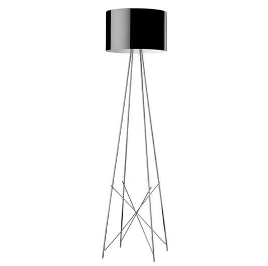 FLOS Ray F2 Large Floor Lamp - Black Metal - London Lighting - 1