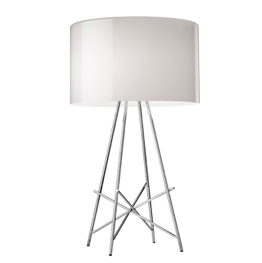 FLOS Ray T Grey Glass Table Lamp - London Lighting - 1