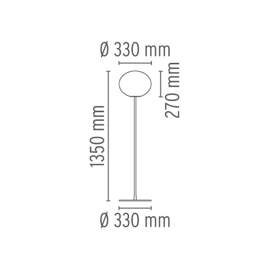 FLOS Glo-Ball F1 Floor Lamp In Matt Black - ID 10925