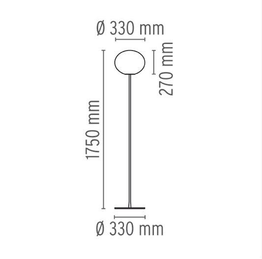 FLOS Glo-Ball F2 Floor Lamp In Matt Black - ID 10926