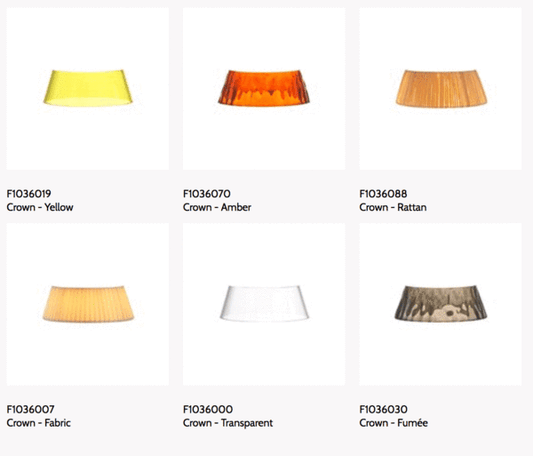 Flos Bonjour Unplugged / Bon Jour Versailles Small Fume Crown