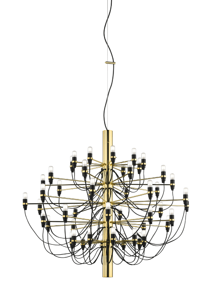 FLOS 2097/50 Suspension In Polished Brass With Clear LED Bulbs Included - ID 9897