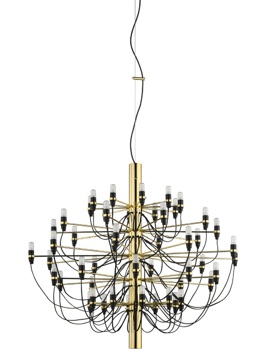 FLOS 2097/50 Suspension In Polished Brass With Frosted LED Bulbs Included - ID 9900