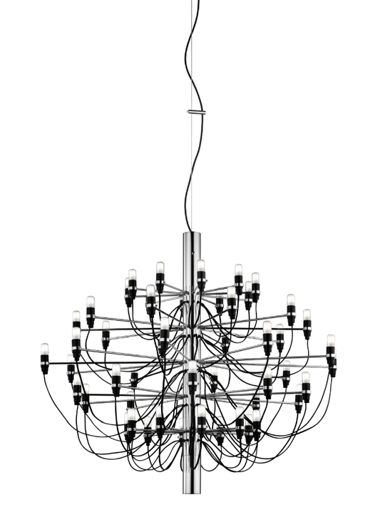 FLOS 2097/50 Suspension In Chrome With Clear LED Bulbs Included - ID 9896