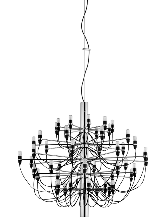 FLOS 2097/50 Suspension In Chrome With Frosted LED Bulbs Included - ID 9899