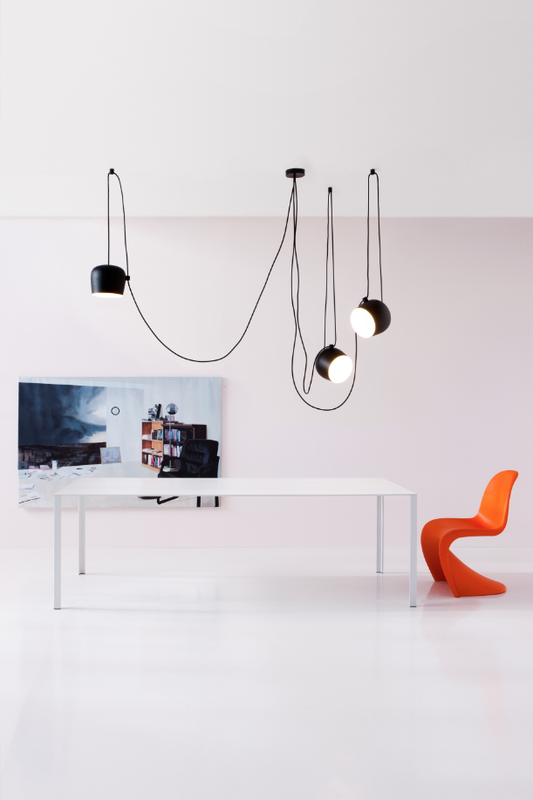 FLOS Aim Large Black Suspended Ceiling Light