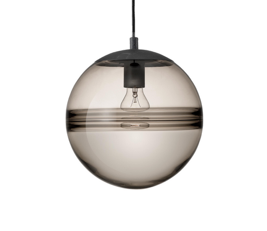 Setto Round Smoked Glass Single Pendant - ID 6994