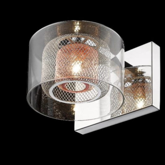 Eastcote Polished Chrome and Copper Single Wall Light - ID 6400