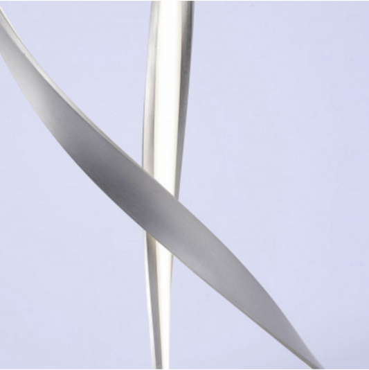 Curved Steel Floor Lamp In Stainless Steel Finish - ID 6775