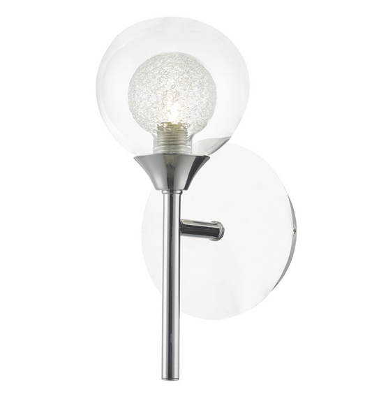 Blackheath Polished Chrome And Glass Wall Light - ID 6867