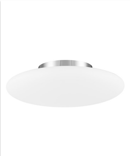 Small Opal Glass & Chrome Metal Ceiling Light- ID 7378