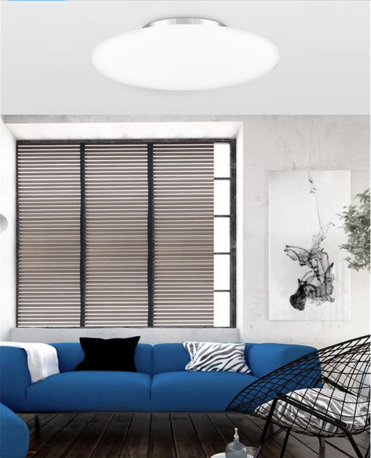 Small Opal Glass & Chrome Metal Ceiling Light- ID 7378