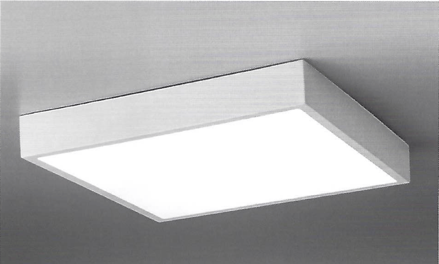 Hannay 22.5cm Medium Square Dimmable Flush LED Ceiling Light - ID 9926