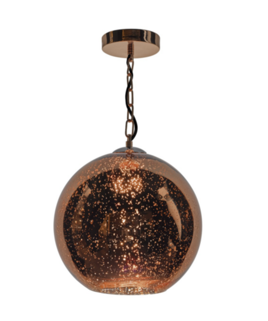 Widmore Copper and Glass Single Pendant ID - 5711