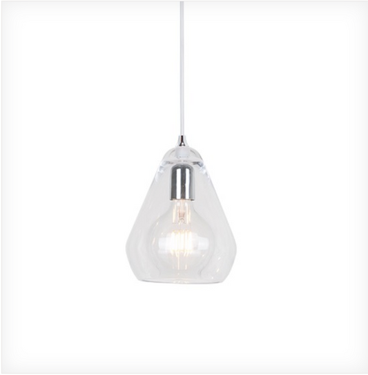 Conical Clear Glass Pendant - ID 6602